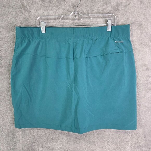 Womens Columbia Teal Active Fit Skort With Inner Shorts Zipper Pocket Size 1X - Picture 6 of 10